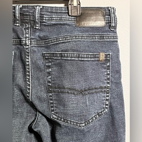 Buffalo David Britton straight leg jeans dark blue 34 waist 30.5 inseam - Picture 4 of 6